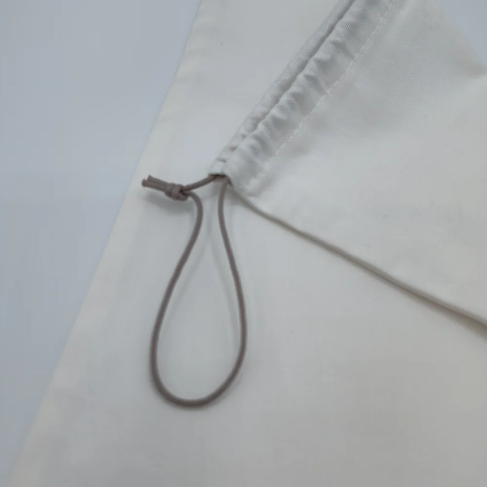 Christian Dior White Canvas Dust Bag 11.5x9 Cord Drawstring NWOT AUTHENTIC